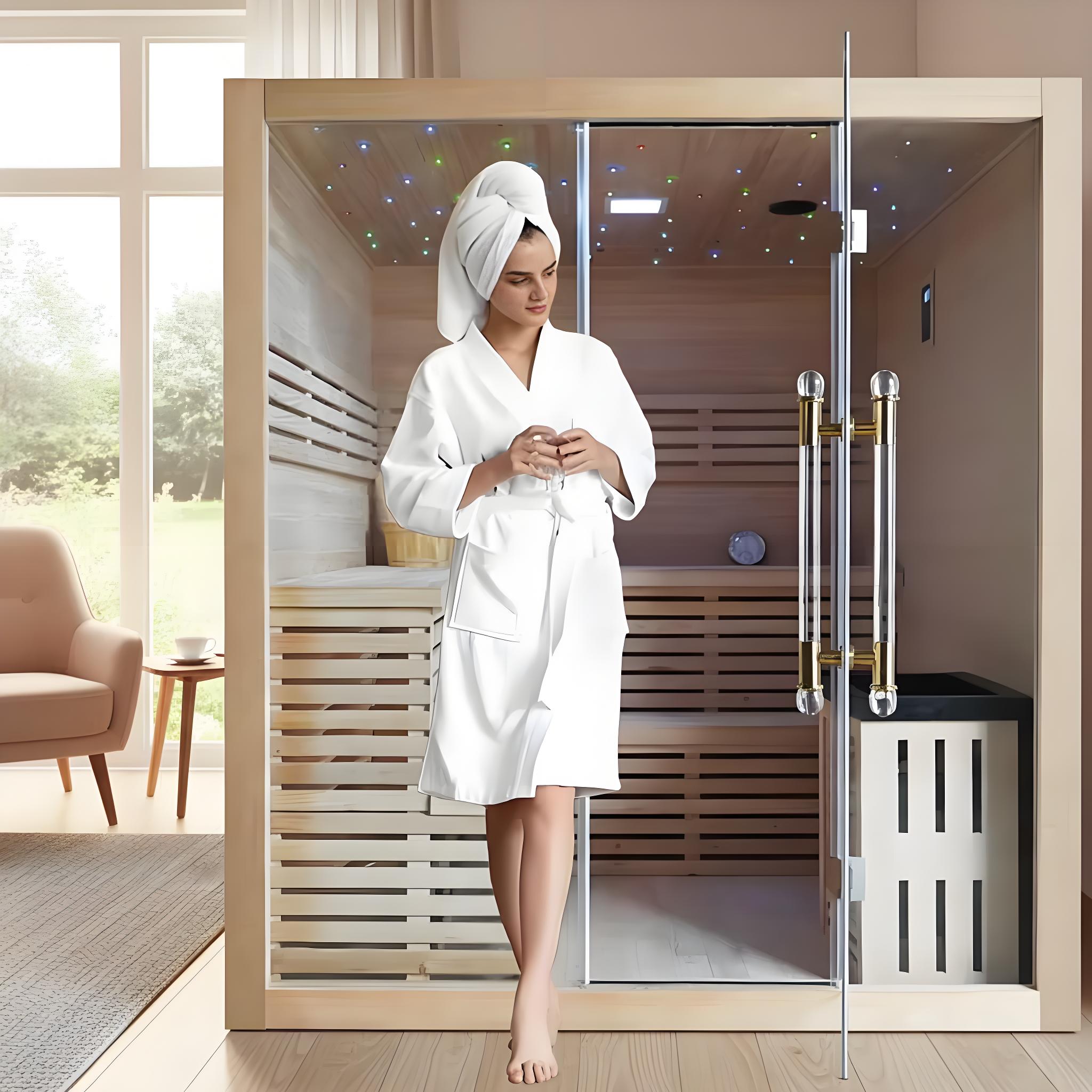 뒷마당 삼나무 사우나 배럴 캐빈 (전기 난방석 포함)  - Spa Wellness Family 리뷰 및 가격